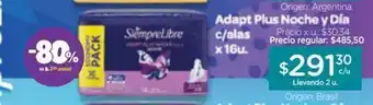 Farmacity Toallitas femeninas noche y dia x 16 unidades oferta