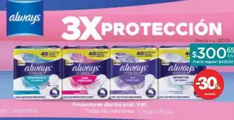 Farmacity Protector femenino anatomico x 40 unidades oferta