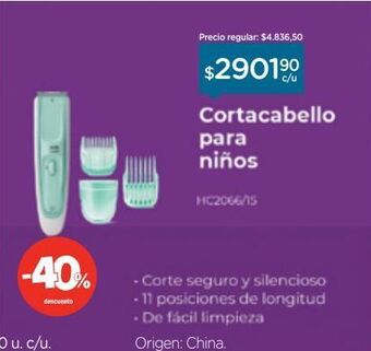 Farmacity Cortacabello philips para niños oferta