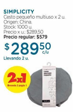 Farmacity Cesto multiuso simplicity pequeño oferta