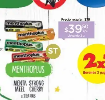 Farmacity Caramelos menthoplus sabor mentol x 30 g oferta