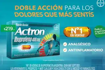Farmacity Actron ibuprofeno x 10 capsulas oferta