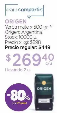 Farmacity Yerba mate x 500 gr. oferta
