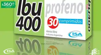 Farmacity Ibuprofeno 400 mg x 30 comp oferta