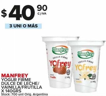 Carrefour Maxi Yogur manfrey x 140g oferta