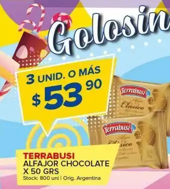 Carrefour Maxi Alfajores terrabusi x 50g oferta