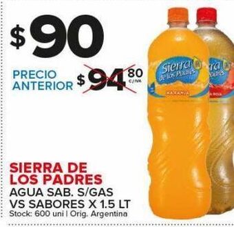 Carrefour Maxi Agua con sabor sierra de los padres x 1.5l oferta