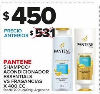 Carrefour Maxi Shampoo/acondicionador pantene x 400cc oferta