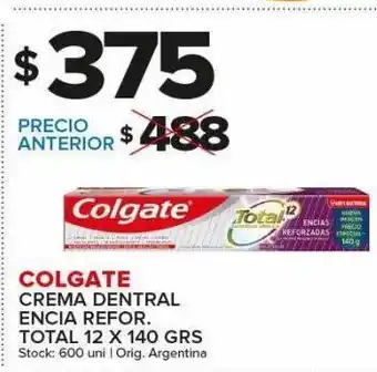 Carrefour Maxi Crema dental colgate total 12 x 140g oferta