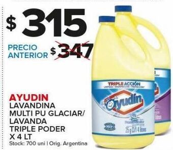 Carrefour Maxi Lavandina ayudin x 4l oferta