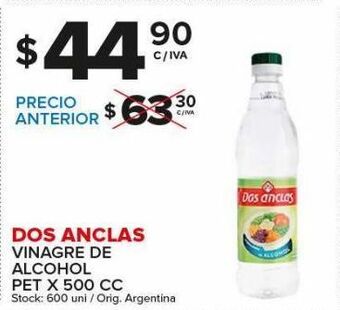 Carrefour Maxi Vinagre de alcohol dos anclas x 500cc oferta