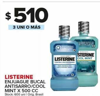 Carrefour Maxi Enjuague bucal listerine x 500cc oferta