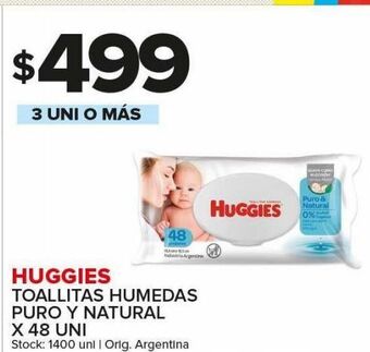 Carrefour Maxi Toallitas húmedas para bebé huggies x 48un oferta