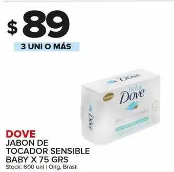 Carrefour Maxi Jabón de tocador dove baby x 75g oferta