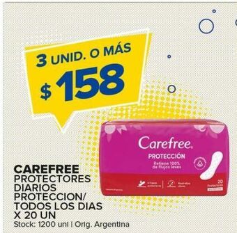 Carrefour Maxi Protectores femeninos carefree x 20un oferta