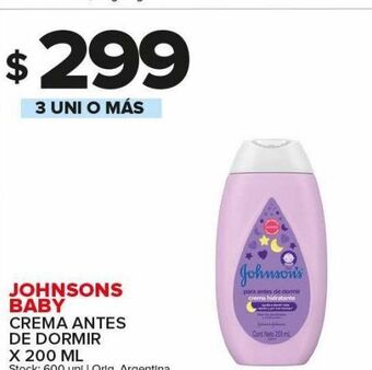Carrefour Maxi Crema antes de dormir johnson's x 200ml oferta
