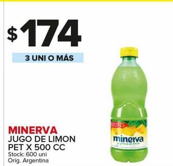 Carrefour Maxi Jugo de limón minerva x 500cc oferta
