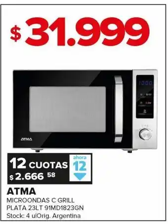 Carrefour Maxi Microondas con grill atma oferta