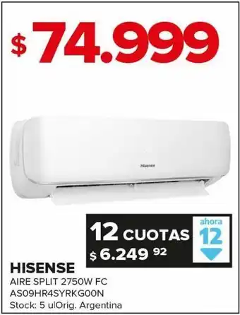 Carrefour Maxi Aire acondicionado hisense oferta