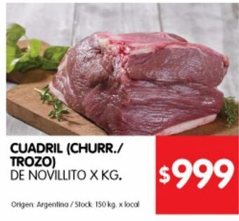 Disco Cuadril de novillito kg oferta