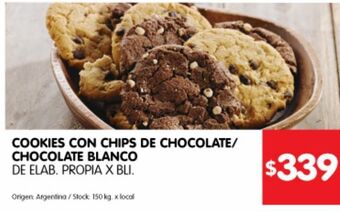Disco Cookies con chip de chocolate / blanco x un oferta