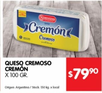 Disco Queso cremoso cremon 100g oferta