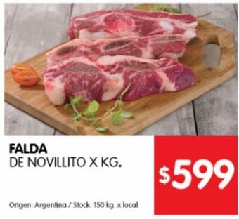 Disco Falda de novillito kg oferta