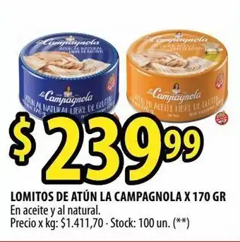 Punto Mayorista Lomitos de atún la campagnola x 170 gr oferta