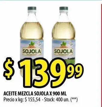 Punto Mayorista Aceite mezcla sojola x 900 ml oferta