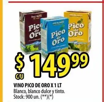 Punto Mayorista Vino pico de oro x 1 lt oferta