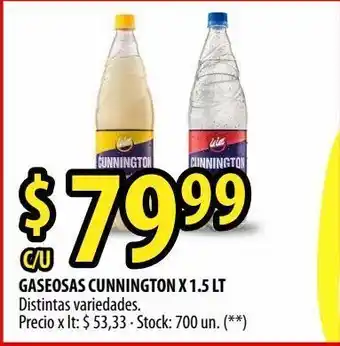 Punto Mayorista Gaseosas cunnington x 1.5 lt oferta