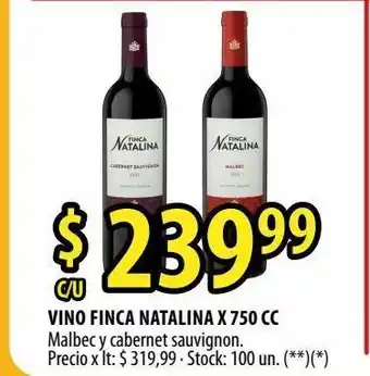 Punto Mayorista Vino finca natalina x 750 cc oferta