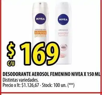 Punto Mayorista Desodorante aerosol femenino nivea x 150 ml oferta