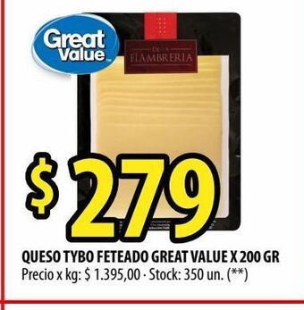 Punto Mayorista Queso tybo feteado great value x 200 gr oferta