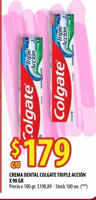 Punto Mayorista Crema dental colgate triple acción x 90 gr oferta