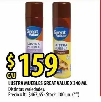 Punto Mayorista Lustra muebles great value x 340 ml oferta