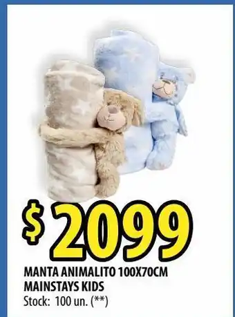 Punto Mayorista Manta animalito 100x70cm mainstays kids oferta