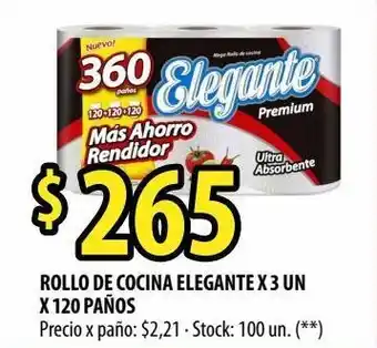 Punto Mayorista Rollo de cocina elegante 3 x 120 paños oferta