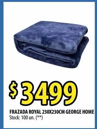 Punto Mayorista Frazada royal 230x230cm george home oferta