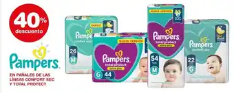 Atomo Conviene Pampers En Pañales De Las Líneas Confort Sec Y Total Protect oferta