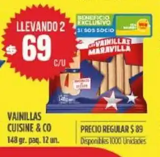 Supermercados Vea Vainillas Cuisine & Co 148gr 12un oferta
