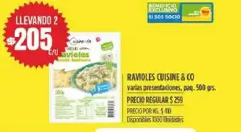 Supermercados Vea Ravioles Cuisine & Co 500grs oferta