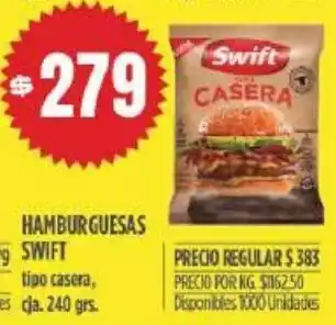 Supermercados Vea Hamburguesa Swift 240grs oferta