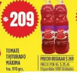 Supermercados Vea Tomate Triturado Máxima 970grs oferta