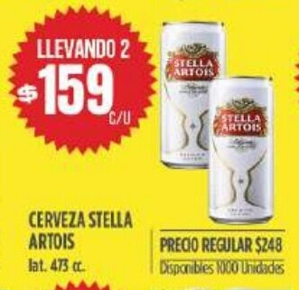 Supermercados Vea Cerveza Stella Artois 473cc oferta