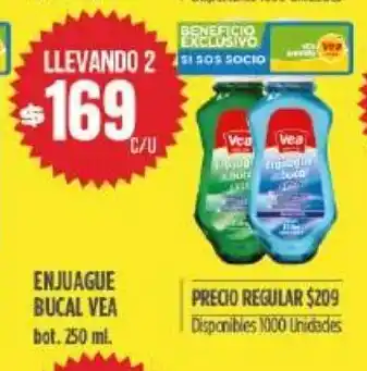 Supermercados Vea Enjuague Bucal Vea 250ml oferta