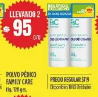 Supermercados Vea Polvo Pédico Family Care 120grs oferta