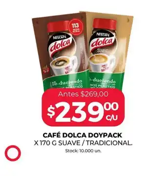 Supermercados Tadicor Nescafé Dolca Caffé Doypack x 170g Suave / Tradicional oferta