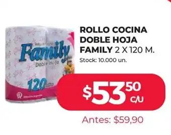 Supermercados Tadicor Family Doble Hoja Rollo Cocina 2 x 120m oferta