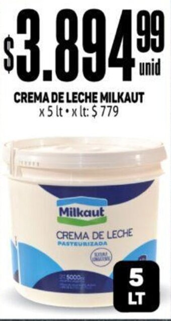 Makro Crema de Leche Milkaut x 5 lt oferta